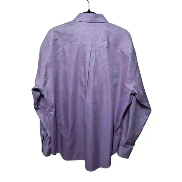 Peter Millar Nanoluxe Purple Check Button-Up Shirt Men’s Size L - Picture 3 of 13